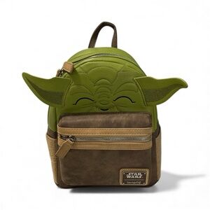 Loungefly Star Wars Yoda Green and Brown Backpack
